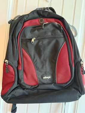 eBags Downloader Laptop Backpack Red Black UNUSED